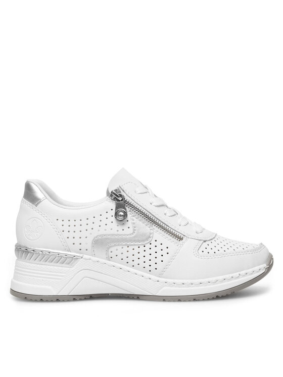 Rieker Sneakers Rieker N4340-80 Alb