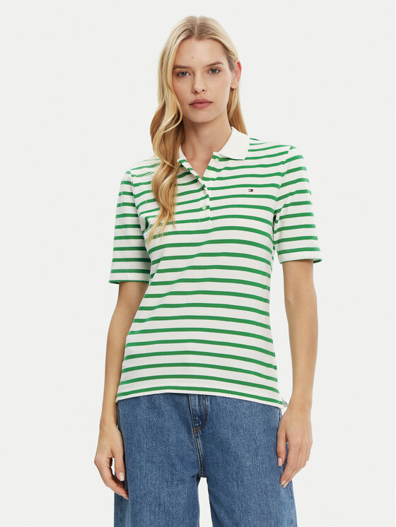 Tommy Hilfiger Tommy Hilfiger Pólóing 1985 WW0WW43224 Zöld Regular Fit