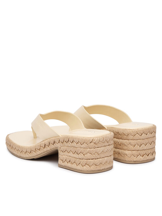 Calvin Klein Flip flop Calvin Klein Block Heel Espa 50 Thong Lth HW0HW02902 Bej