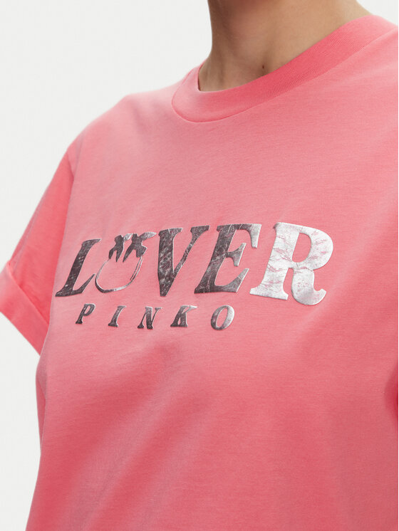 PINKO PINKO Marškinėliai 104605 A2D1 N55 Rožinė Regular Fit