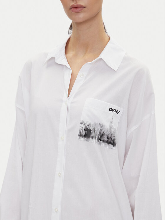 DKNY DKNY Нічна сорочка YI30048 Білий Relaxed Fit
