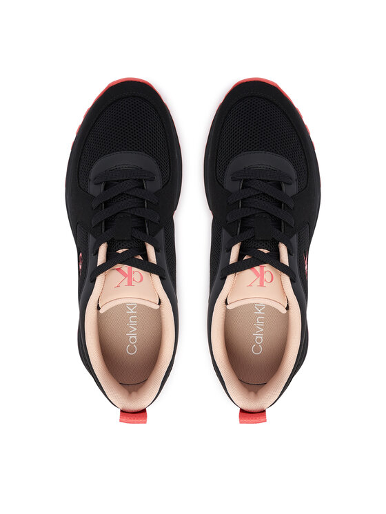 Calvin Klein Sneakersy Calvin Klein Hike Runner Lace Up Su Mesh Wmn HW0HW03440 Czarny