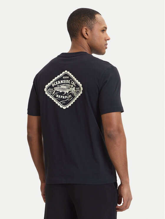 Napapijri Napapijri Camiseta S-Flint NP0A4FZZ Negro Regular Fit