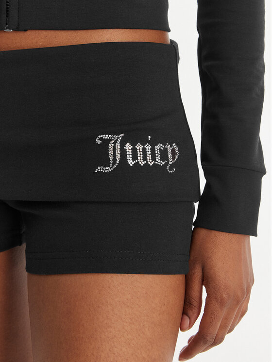 Juicy Couture Juicy Couture Pantalones cortos deportivos Roll Down JCWHS126307 Negro Slim Fit