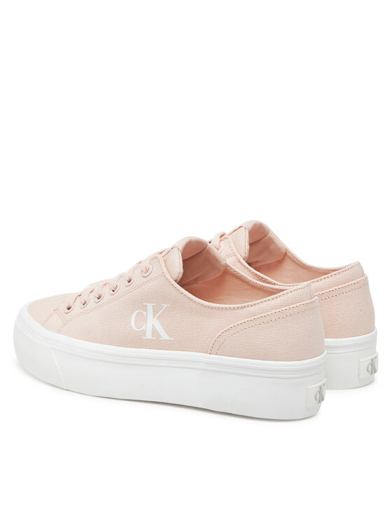 Calvin Klein Jeans Sneakersy Calvin Klein Jeans Vulc Flatform Low Cv Mg YW0YW01763 Oranžová