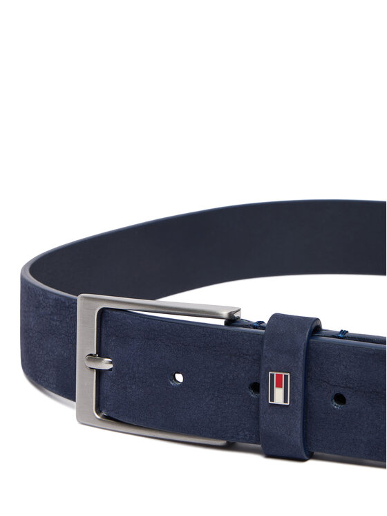 Tommy Hilfiger Pasek Tommy Hilfiger Layton 3.5 Nubuck AM0AM15047 Granatowy