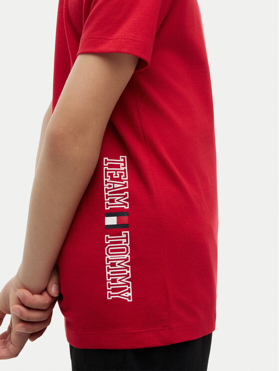 Tommy Hilfiger Tommy Hilfiger Camiseta Team Tommy Graphic KB0KB10591 Rojo Regular Fit