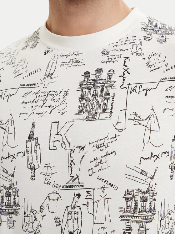 KARL LAGERFELD KARL LAGERFELD Camiseta 755139 563224 Blanco Regular Fit
