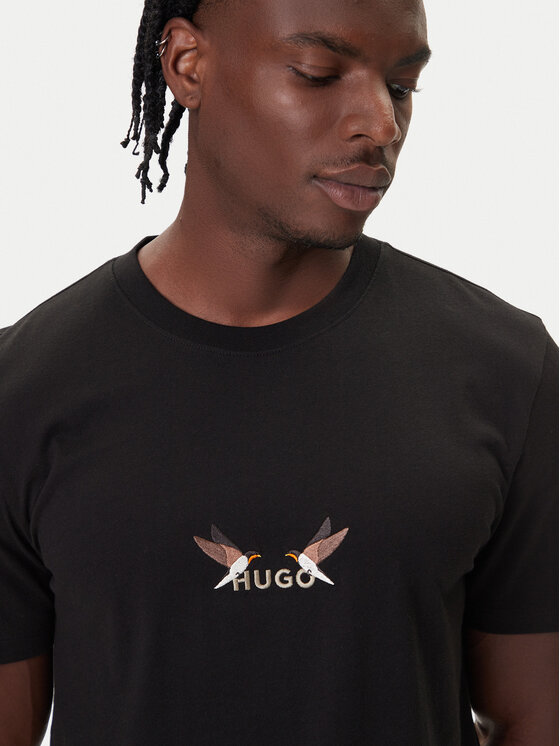 HUGO HUGO Camiseta Dugolini 50549154 Negro Regular Fit