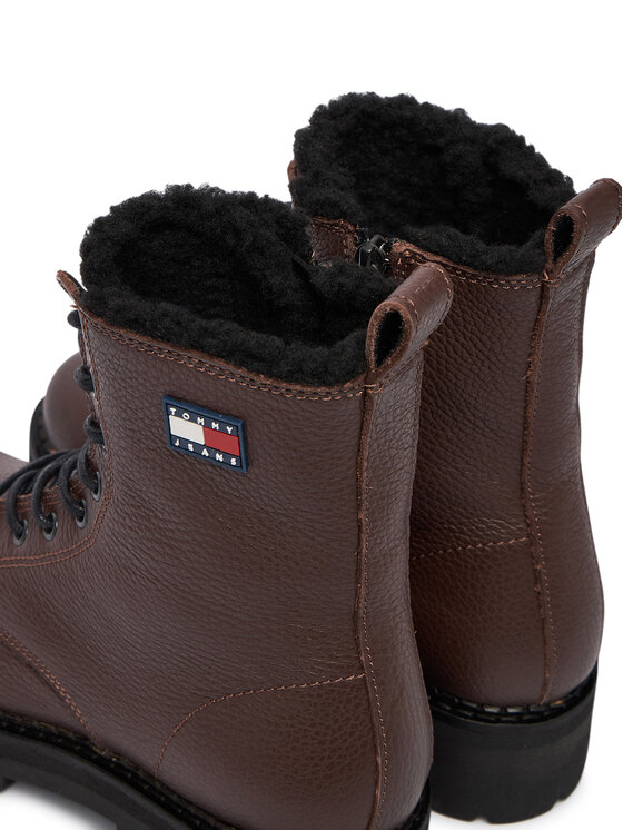 Tommy Jeans Turistická obuv Tommy Jeans Tjw Urban Laceup Boot Wl EN0EN02906 Hnědá