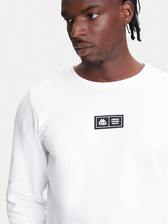Kappa Kappa Світшот Authentic Nymphe 321Y1MW Білий Comfort Fit