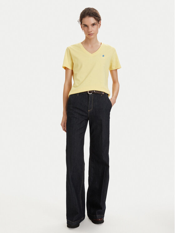 Beverly Hills Polo Club Beverly Hills Polo Club Camiseta P-SS26W-TS5165188 Amarillo Regular Fit