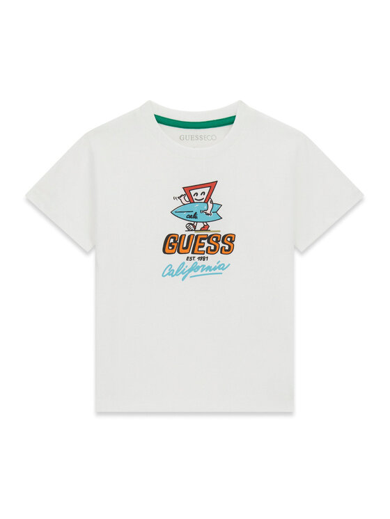 Guess Guess Camiseta N6GI12 K8HM4 Blanco Regular Fit