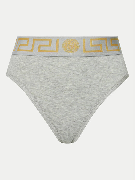 Versace Versace Braguitas clásicas de talle alto Greca Border AUD01050 Gris