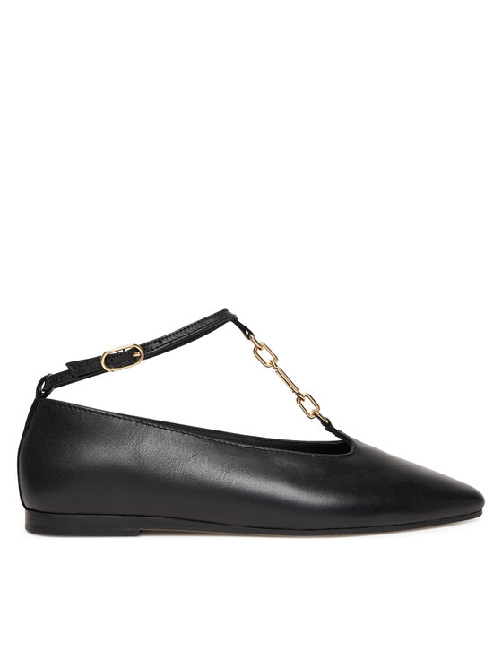 Tommy Hilfiger Balerīnas Tommy Hilfiger Th-Bar Chain Ballet FW0FW09003 Melns