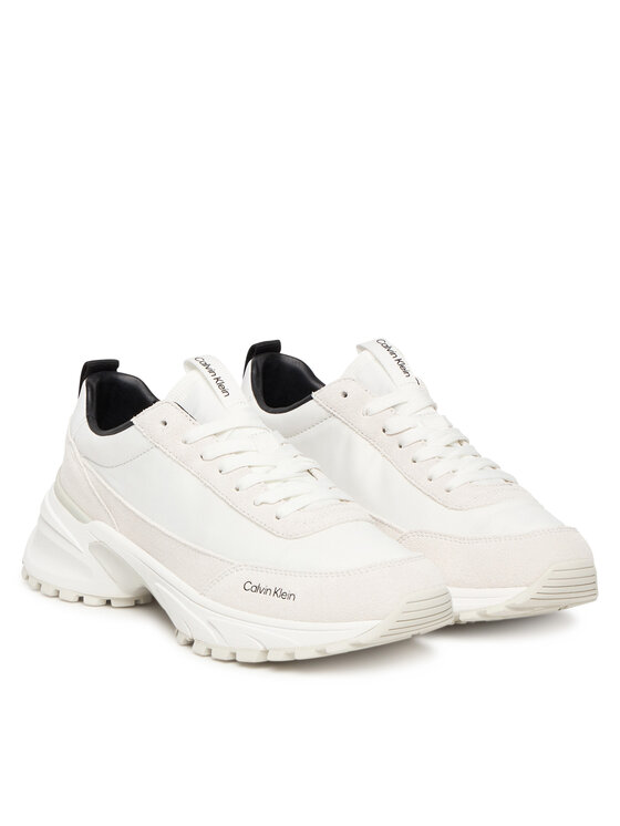 Calvin Klein Snīkeri Calvin Klein Hike Runner Mg Nylon Mix YW0YW02075 Balts