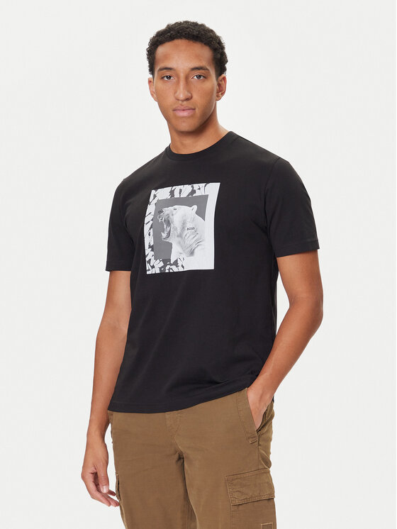 BOSS BOSS Camiseta Lupo 50554615 Negro Regular Fit