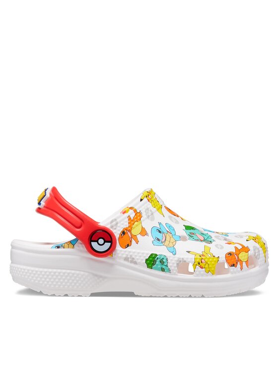 Crocs Şlapi Crocs Classic Pokemon Clog Kids 207739 Alb