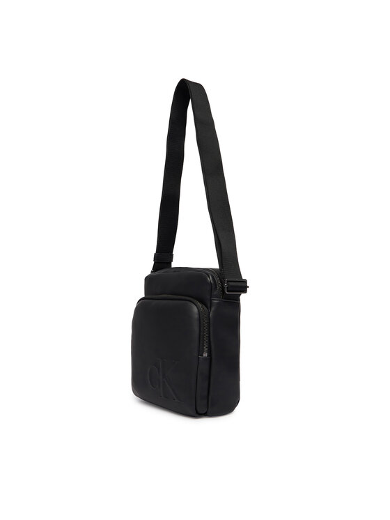 Calvin Klein Geantă crossover Calvin Klein Bold Ck Pocket Reporter LV04D3368G Negru