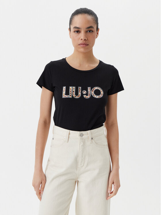 Liu Jo Beachwear Liu Jo Beachwear T-shirt VA5154 JS003 Crna Regular Fit