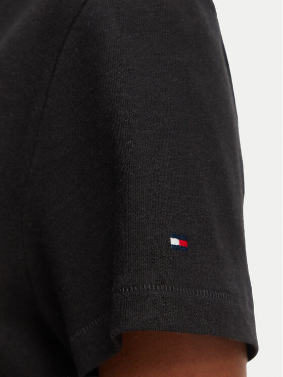 Tommy Hilfiger Tommy Hilfiger Camiseta WW0WW48704 Negro Regular Fit