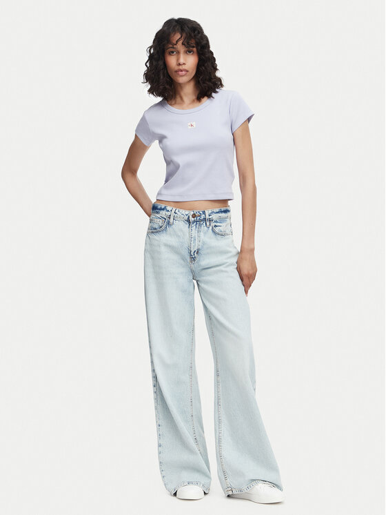 Calvin Klein Jeans Calvin Klein Jeans Póló LV047C200G Világoskék Slim Fit