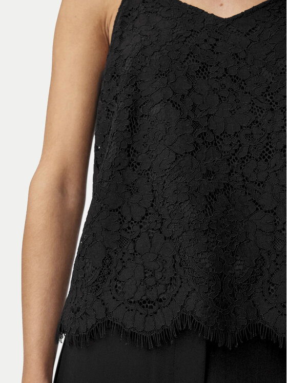 YAS YAS Топ Perla 26032812 Чорний Regular Fit