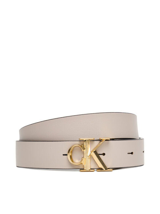 Calvin Klein Дамски колан Calvin Klein Facet Ck Buckle 25Mm Pebble Rev/ LV04F7044G Черен