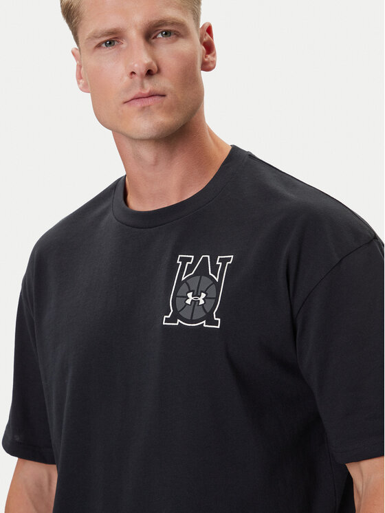 Under Armour Under Armour Póló Hoops Courtside 6003686 Fekete Oversize
