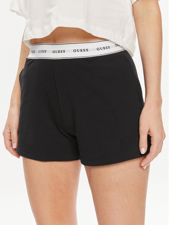 Guess Guess Kratke pidžama hlače O4GD02 KBS91 Crna Loose Fit