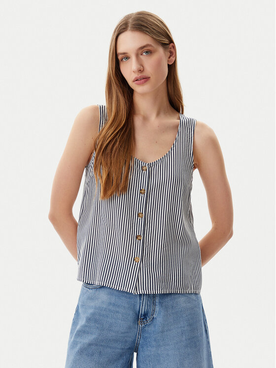 Vero Moda Vero Moda Топ Bumpy 10325830 Cиній Standard Fit