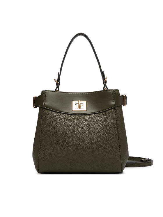 Calvin Klein Geantă Calvin Klein Mix Media Crossbody LV04F3885G Verde închis