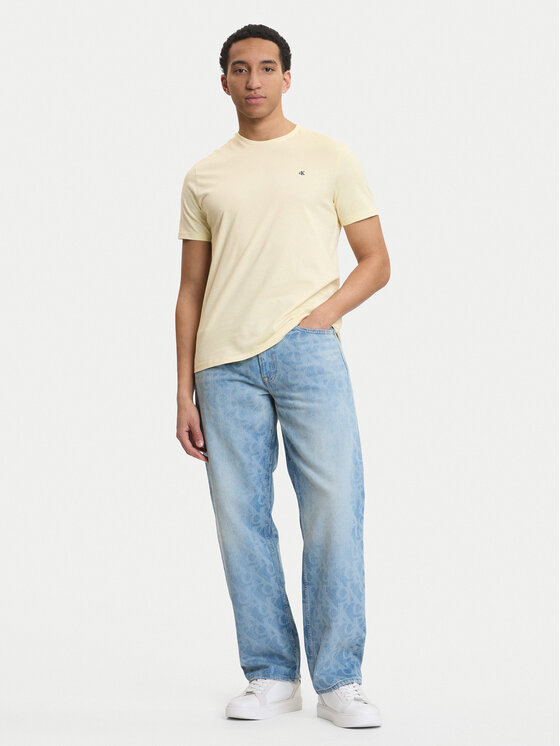 Calvin Klein Jeans Calvin Klein Jeans Camiseta Classic Monogram LV04RD254G Écru Regular Fit