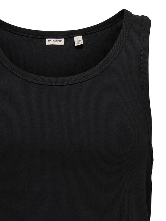 Only & Sons Only & Sons Майка Tanner 22030217 Чорний Regular Fit