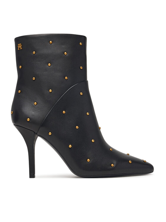 Tommy Hilfiger Боти Tommy Hilfiger High Heel Ankle Boot With Studs FW0FW09558 Черен