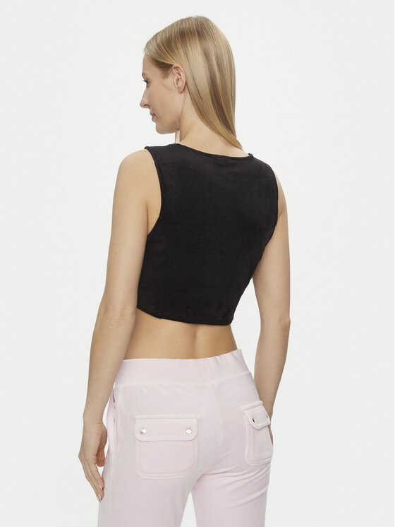 Juicy Couture Juicy Couture Top Camina JCWCT23305 Črna Slim Fit