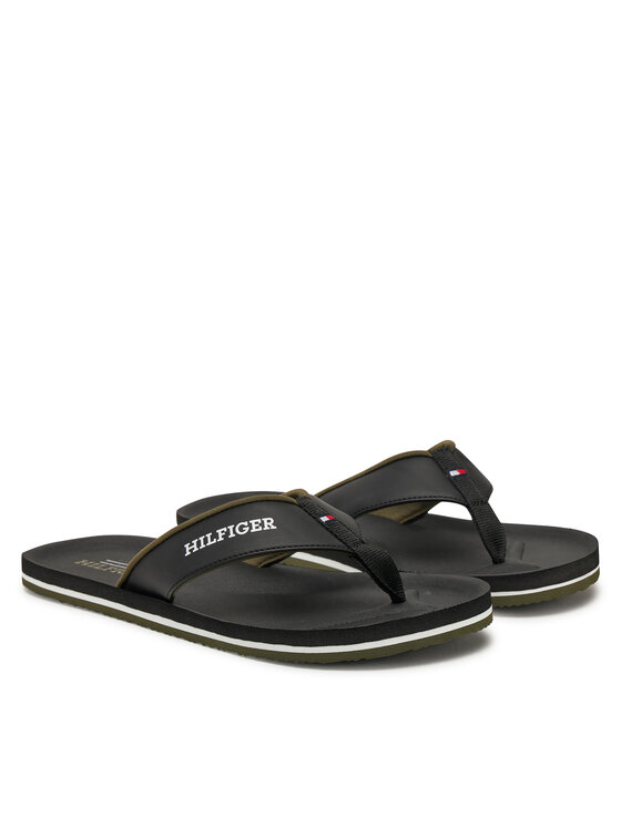 Tommy Hilfiger Japonki Tommy Hilfiger Padded Comfort Hilfiger B Sandal FM0FM05440 Czarny