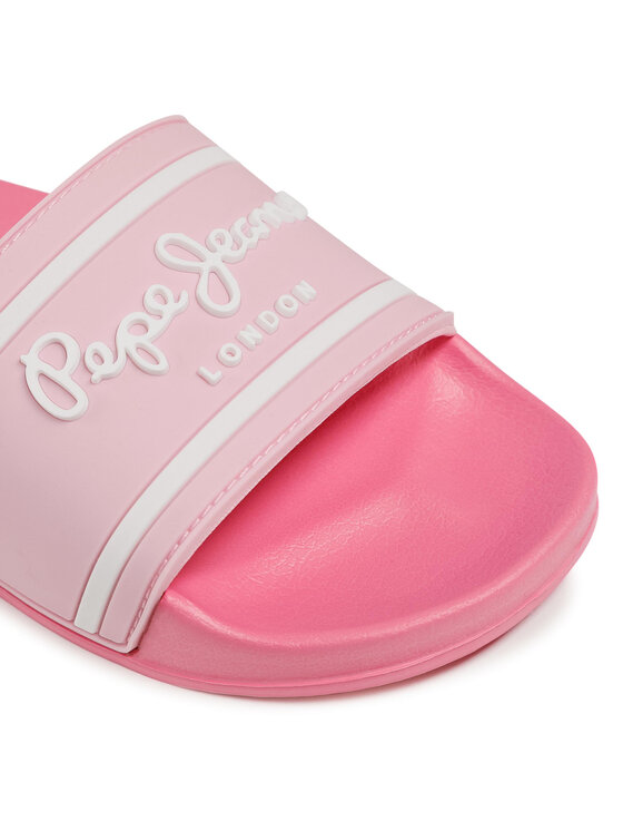 Pepe Jeans Шльопанці Pepe Jeans Slider Logo Girls PGS70043 Рожевий