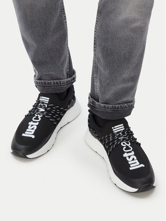 Just Cavalli Sneakersy Just Cavalli 80QA3SA0 ZSE69 Čierna