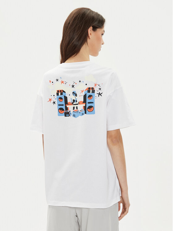 Converse Converse Camiseta W Festival Music Girl Tee 10026373-A03 Blanco Regular Fit