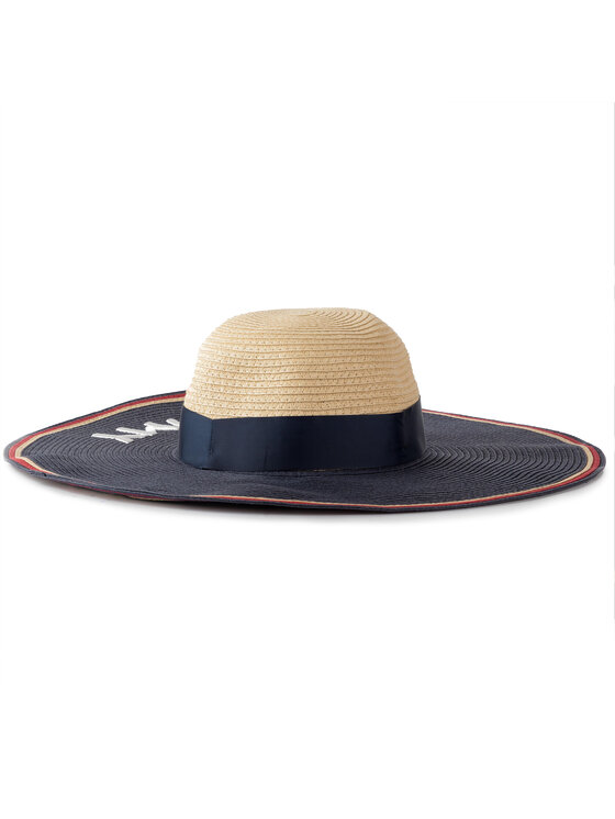 Tommy Hilfiger Platmale Tommy Hilfiger Straw Fedora Hat AW0AW06575 Tumši zils