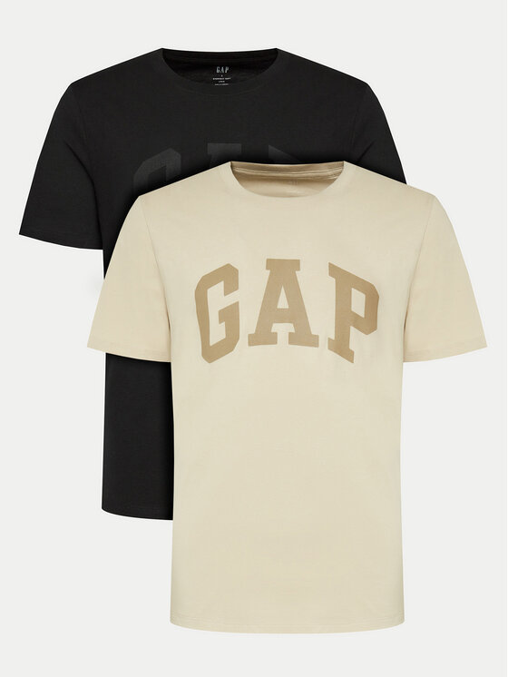 Gap Gap Σετ t-shirts 885595-00 Μαύρο Regular Fit