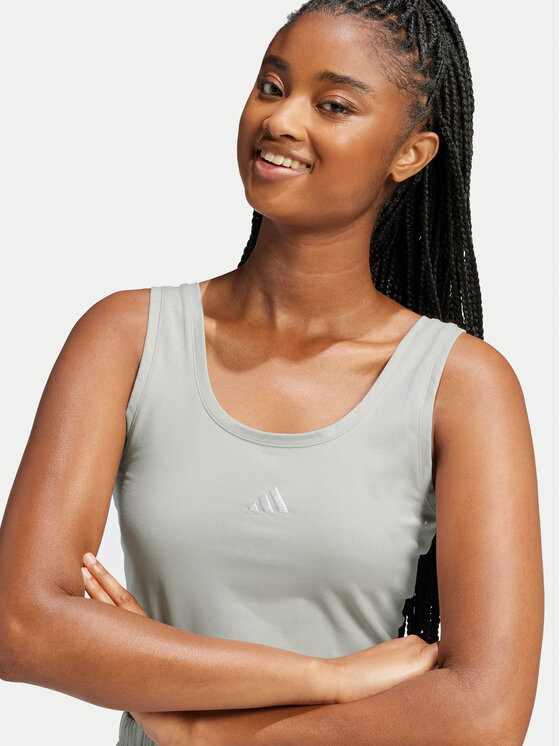 adidas adidas Топ Essentials Small Logo JD0561 Бежевий Slim Fit