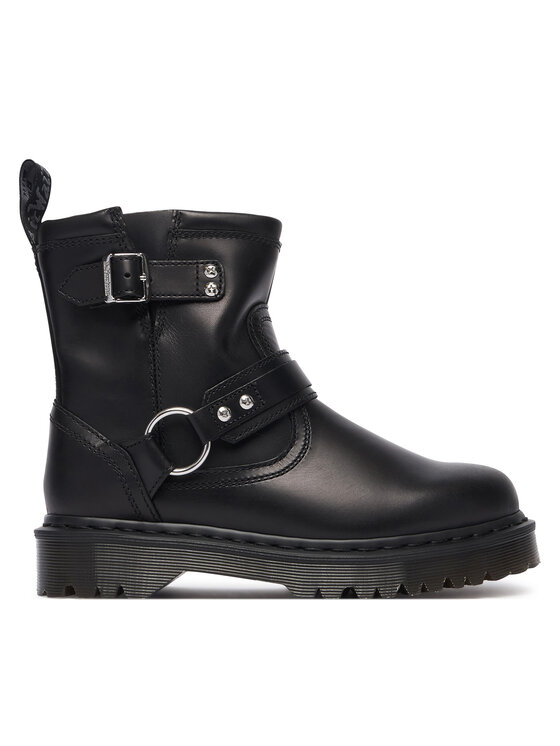 Dr. Martens Polokozačky Dr. Martens Anistone HRNS Black Orleans DM42583001 Černá