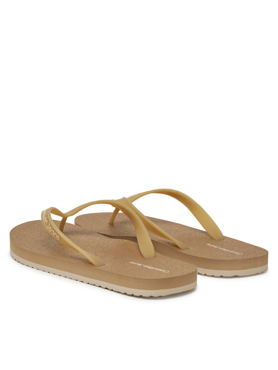 Calvin Klein Jeans Japonki Calvin Klein Jeans Thong+ Tpu YM0YM01265 Beżowy