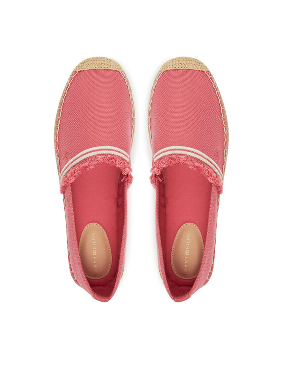 Tommy Hilfiger Espadrilky Tommy Hilfiger Fringe Canvas Closed Espadrille FW0FW08881 Ružová