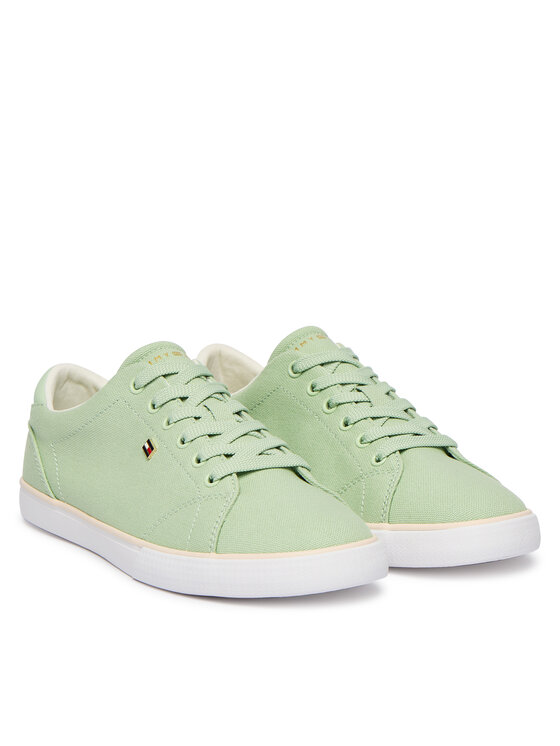 Tommy Hilfiger Гуменки Tommy Hilfiger Th Low Profile Vulc Canvas FW0FW09102 Зелен
