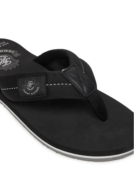 Tommy Hilfiger Flip flop Tommy Hilfiger Patch Hilfiger Beach Sandal FM0FM05804 Negru