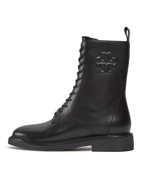 Tory Burch Čizme Tory Burch Double T Combat Boot 154336 Crna