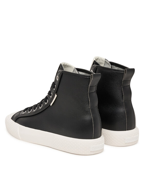 Calvin Klein Trampki Calvin Klein Vulc Lace Up Hightop Lth HW0HW03076 Czarny